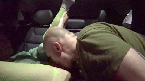 Big ass milf, backseat car sex, cum inside me daddy
